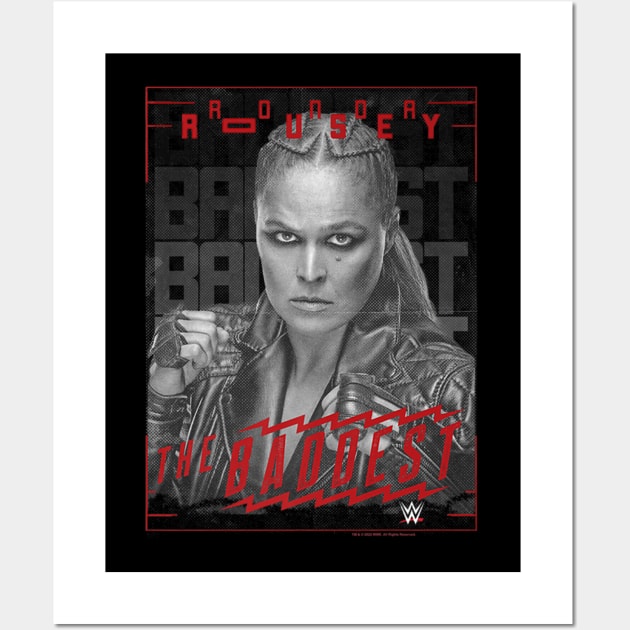 Ronda Rousey The Baddest Poster Wall Art by Holman